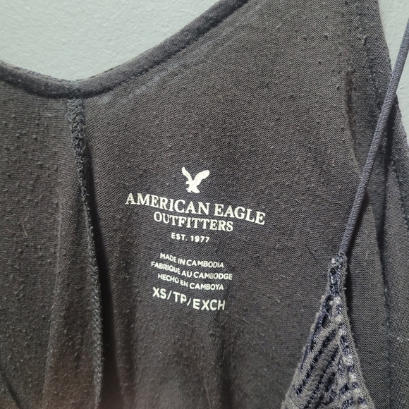 American Eagle Cropped Grey Tank Top XS - Picture 3 of 6